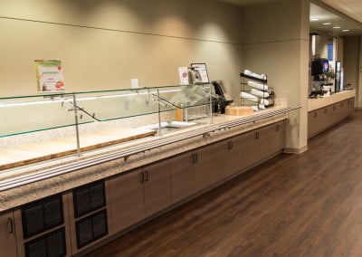 Financial Cafeteria Countertop Buffet Line with Clear Hood