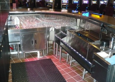 Grand Falls Casino Bar Prep Area and Glasses