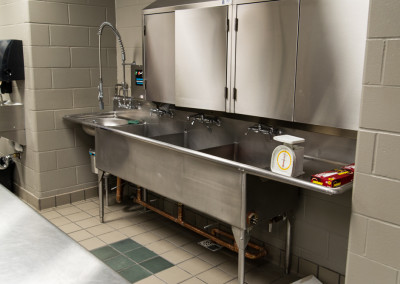 Washington High School Cafeteria Commercial Kitchen Triple Basin Sink