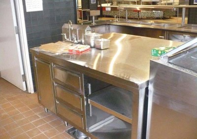 Hillcrest Stainless Steel Counter with Storage