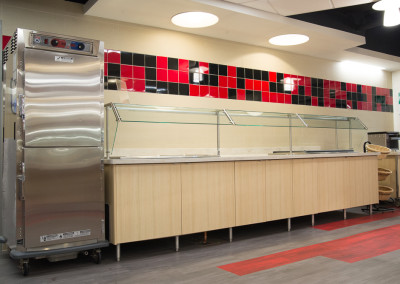 Linn Mar High School Commercial Kitchen Refrigerator and Serving Counter