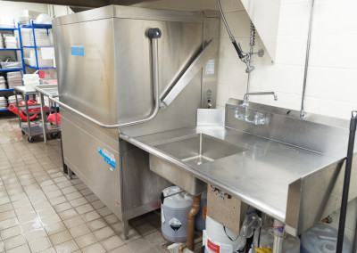 Linn Mar High School Commercial Dishwasher and Stainless Steel Counter