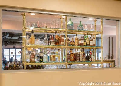 Holman's Table Bar and Bottles on Display