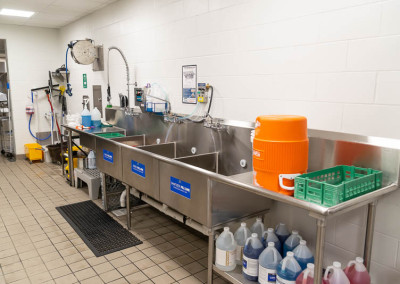 Prairie High School Cafeteria Kitchen Triple Basin Sink