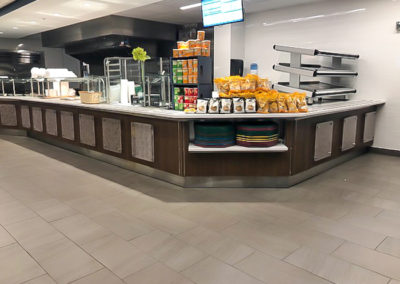Mercy Hospital Cafeteria Grab-and-Go Snacks and Hot Food Display
