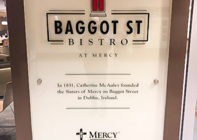 Baggot St Bistro at Mercy Hospital Sign