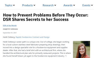 FE&S September DSR of the Month: Heidi Ostberg!