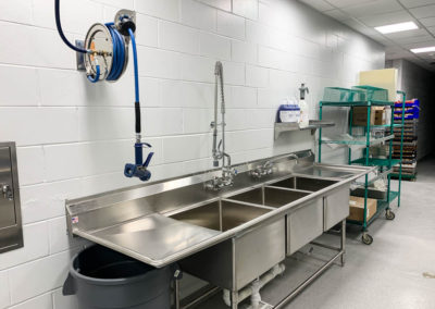 Maple Grove Elementary School Triple Basin Free Standing Stainless Steel Utility Sink