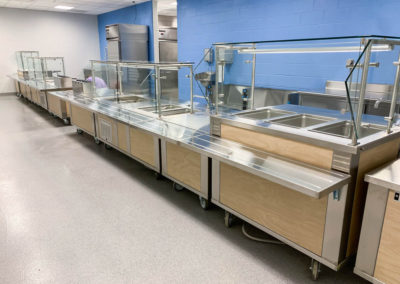 Maple Grove Elementary School Mobile Stainless Steel Serving Station