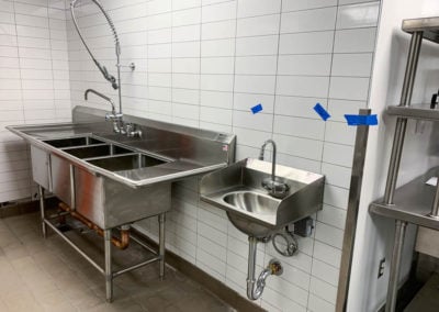 Saydel High School Stainless Steel Double Basin Sink and Handwashing Sink