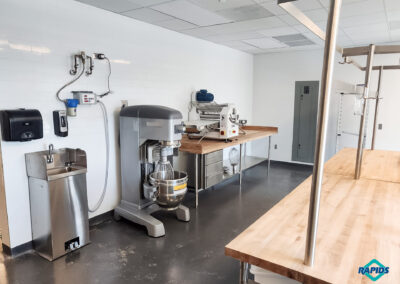 Commercial kitchen and student-run restaurant at Olathe Innovation Center