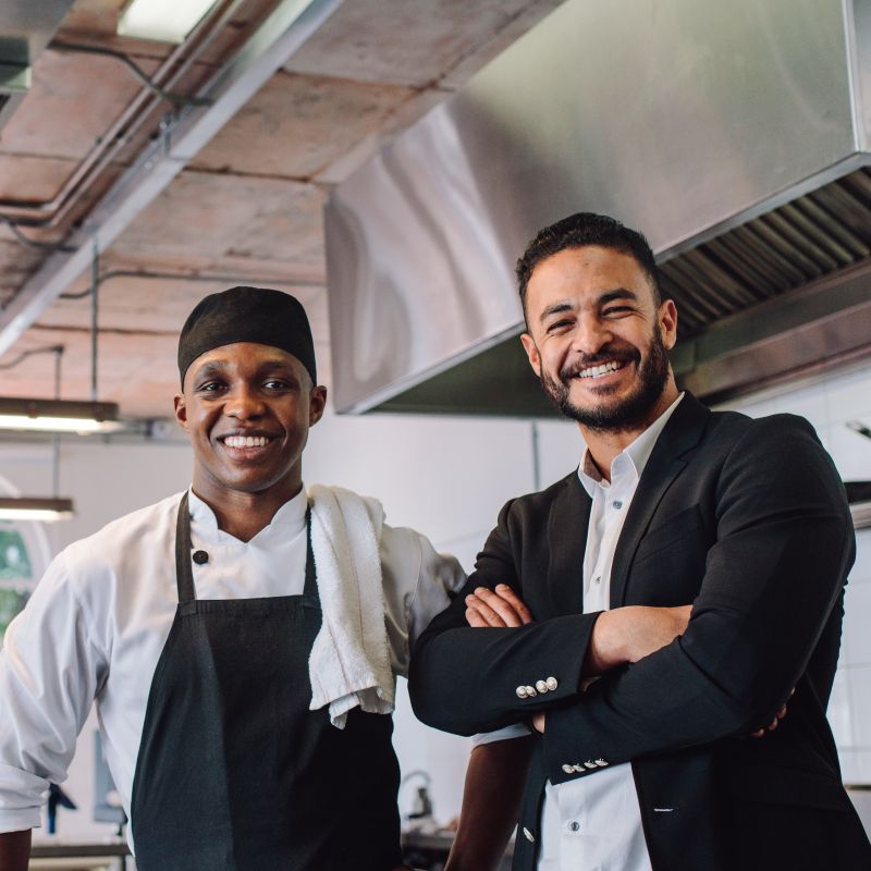Chef & Owner in Kitchen