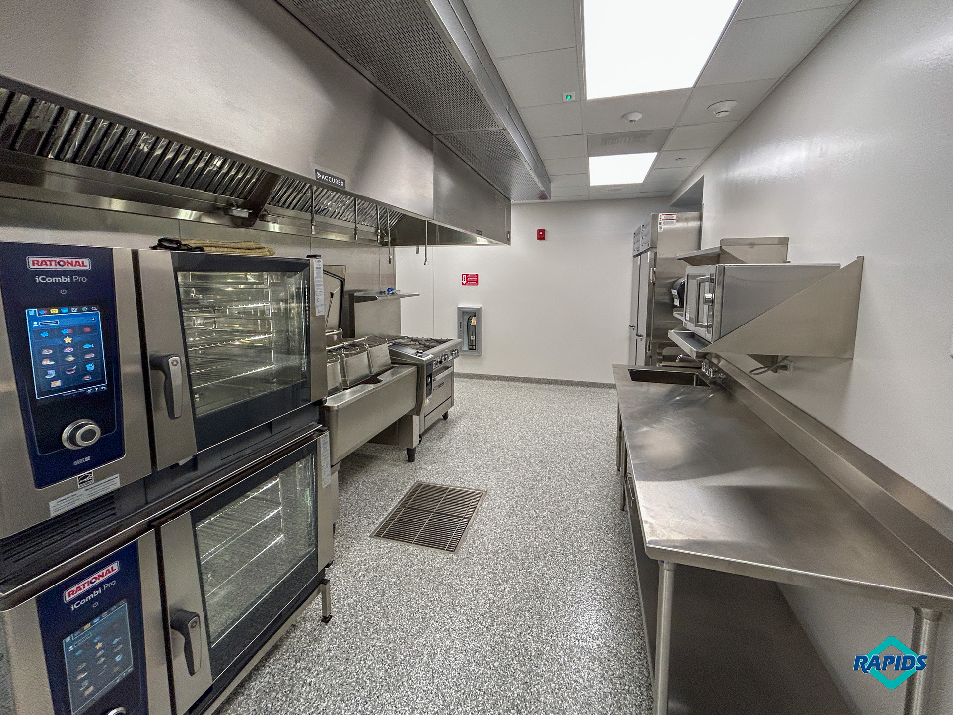 St. Joan of Arc project - Cookline Area: Rational iCombi Pro Ovens, iVario, Range, Prep Table, Microwave