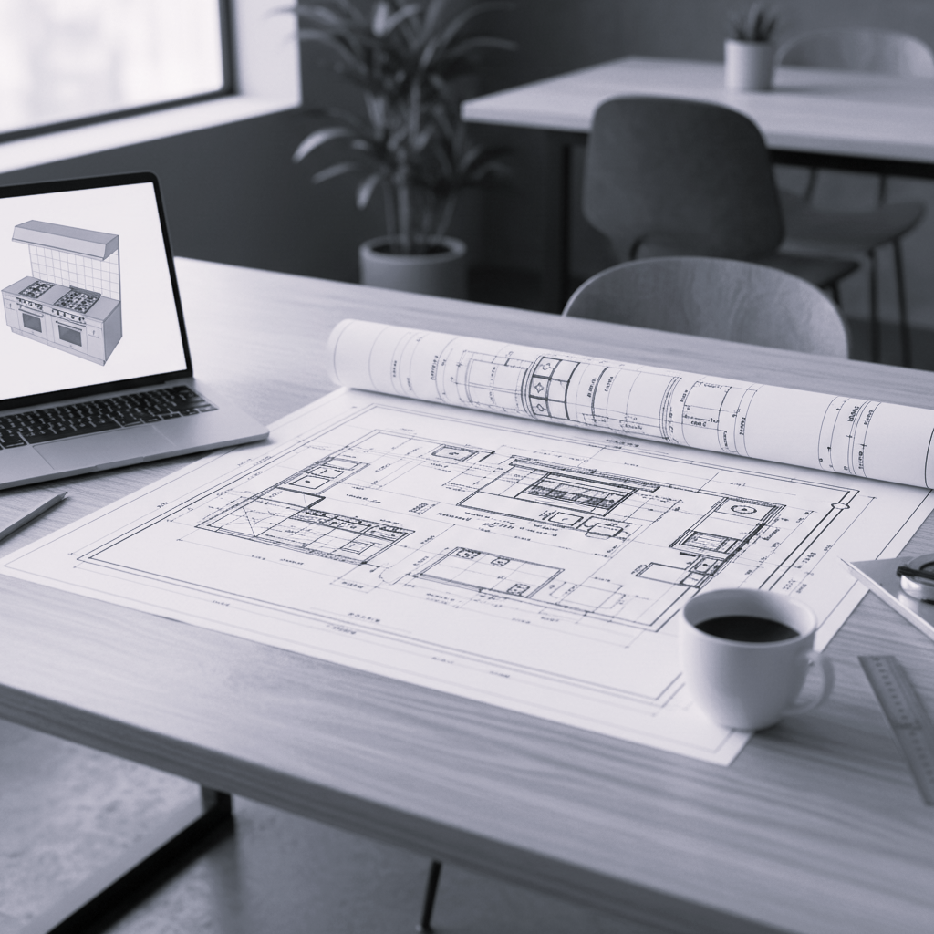 Commercial Kitchen Plan Drawing