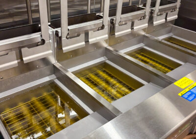 Cookline: 4 Deep Fryers with oil close up