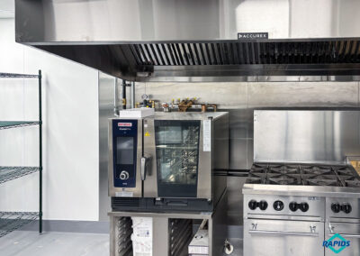 St. Cloud Behavioral Health Facility combi oven and range under exhaust hood