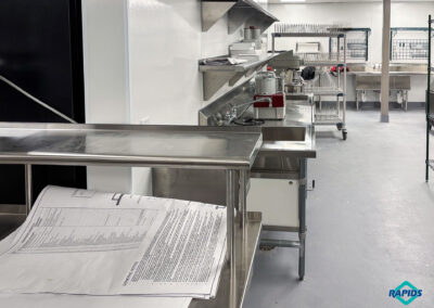 St. Cloud Behavioral Health Facility prep table and kitchen equipment