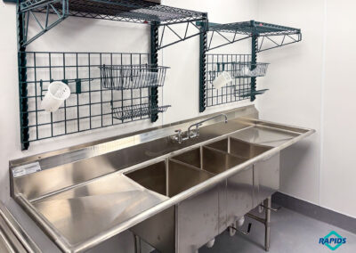 St. Cloud Behavioral Health Facility wall shelving and sink
