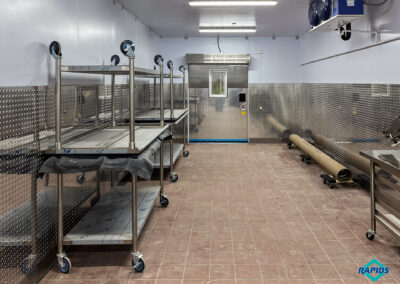 Clarinda Correctional Facility prep carts and racking