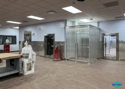 Clarinda Correctional Facility walk-in doors and prep area