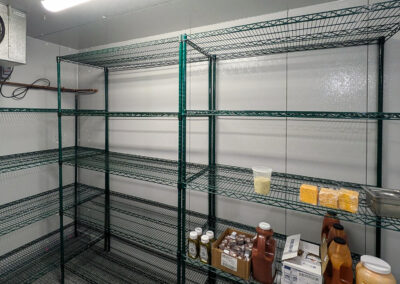 Field of Dreams Ballpark walk-in cooler storage shelving